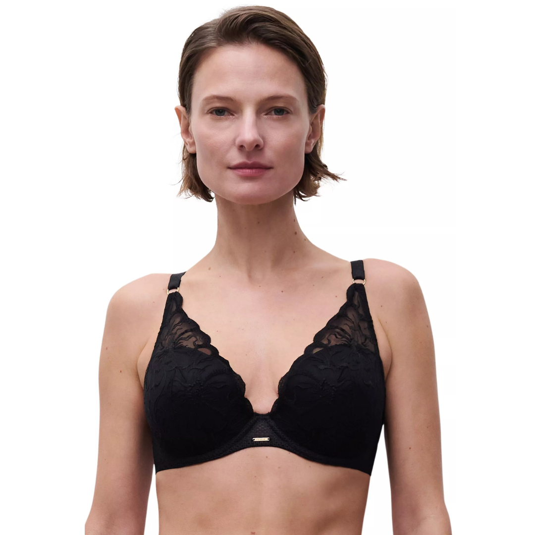 Sostén Escote Profundo (Plunge) Fleurs Chantelle C12M20