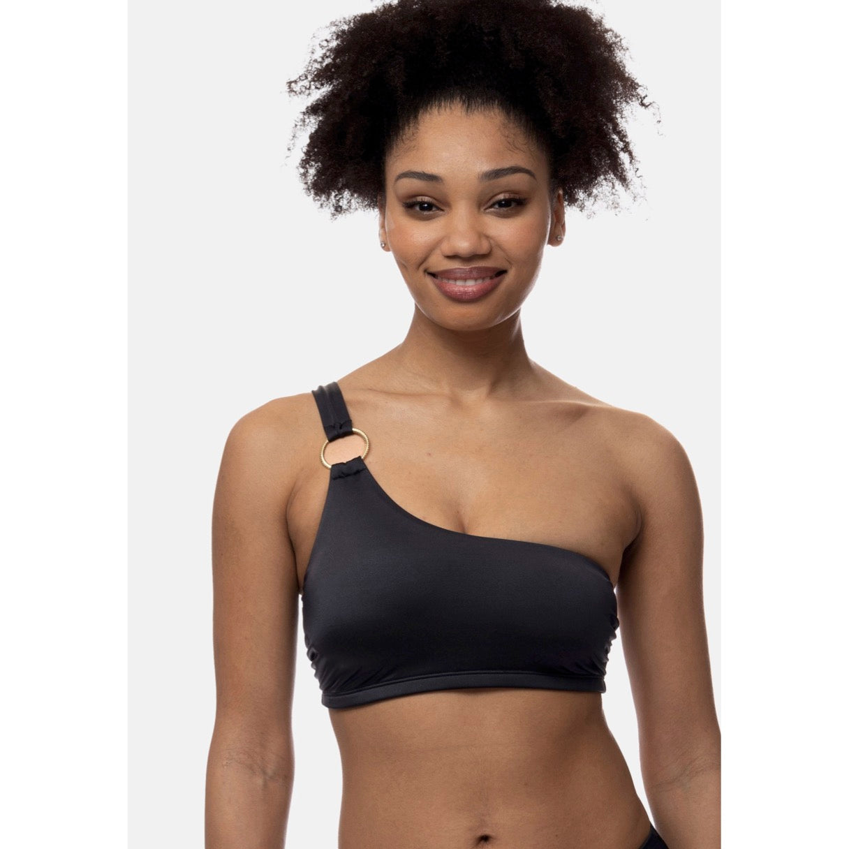 DORINA Bikini Top Azores – Negro, Con Acolchado Ligero Y Soporte, Talla F Para Mujer